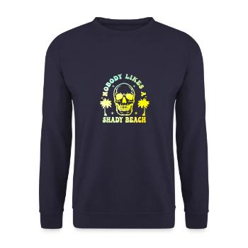 Nobody Likes Shady Beach - Unisex Pullover - Navy - Vorne - Alina (178cm) & Michal (187cm)