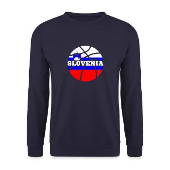 Slowenien Balkanland Slovenija Flagge Reise - Unisex Pullover - Navy - Vorne - Alina (178cm) & Michal (187cm)