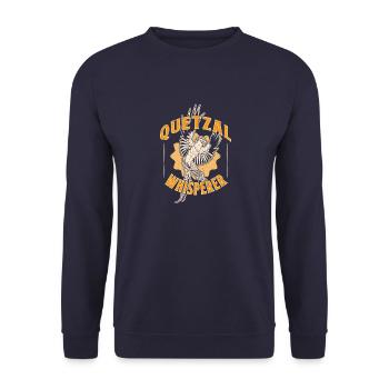 National Vogel Quetzal Guatemala Symbol - Unisex Pullover - Navy - Vorne - Alina (178cm) & Michal (187cm)