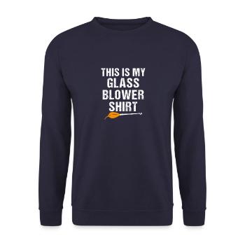 Glassbläser Glasschmied Glassformer - Unisex Pullover - Navy - Vorne - Alina (178cm) & Michal (187cm)
