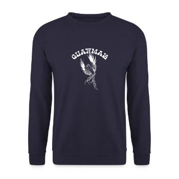 Paradiesvogel National Quetzal Guatemala Guata - Unisex Pullover - Navy - Vorne - Alina (178cm) & Michal (187cm)