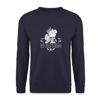 Fleisch Grillen Vater BBQ Smoker Sommer Koch - Unisex Pullover - Navy - Vorne - Alina (178cm) & Michal (187cm)