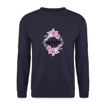 Beste Mama - Unisex Pullover - Navy - Vorne - Alina (178cm) & Michal (187cm)