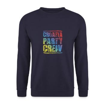 Croatia Party Crew Colorful - Unisex Sweatshirt - navy - Front - Alina (178cm) & Michal (187cm)