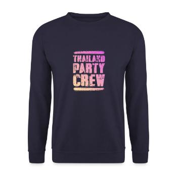 Thailand Party Crew Bunt - Unisex Pullover - Navy - Vorne - Alina (178cm) & Michal (187cm)