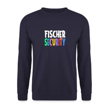 Fischer Security Team Family Gift Idea - Unisex Sweatshirt - navy - Front - Alina (178cm) & Michal (187cm)