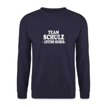 Team Schulz Lifetime Member Group Family - Unisex Sweatshirt - navy - Front - Alina (178cm) & Michal (187cm)