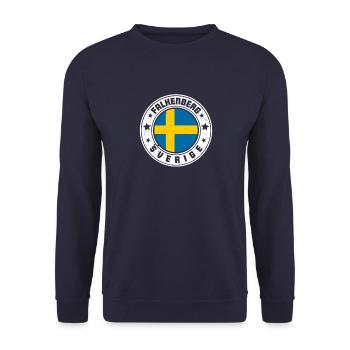 Schweden Schwedisch Sverige Urlaub Wikinger Volk - Unisex Pullover - Navy - Vorne - Alina (178cm) & Michal (187cm)