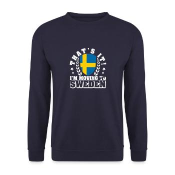 Schweden Landesfarben Sverige Flagge Urlaub - Unisex Pullover - Navy - Vorne - Alina (178cm) & Michal (187cm)