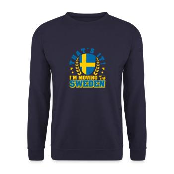 Schweden Landesfarben Sverige Flagge Urlaub - Unisex Pullover - Navy - Vorne - Alina (178cm) & Michal (187cm)