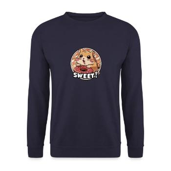 A super cute and cute hamster - Unisex Sweatshirt - navy - Front - Alina (178cm) & Michal (187cm)