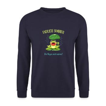 Endlich Sommer - Unisex Pullover - Navy - Vorne - Alina (178cm) & Michal (187cm)