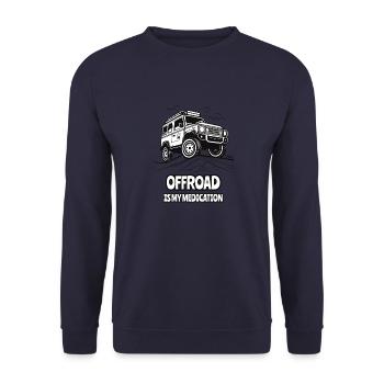 Le véhicule tout-terrain et le tout-terrain sont mon médicament - Sweat-shirt Unisexe - marine - Devant - Alina (178cm) & Michal (187cm)