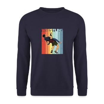 Wrestling Kampfsportler Kämpfer Wrestler Judo - Unisex Pullover - Navy - Vorne - Alina (178cm) & Michal (187cm)