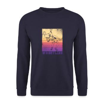 Wrestler Athlet Wrestling Suplex Ringen Sport - Unisex Pullover - Navy - Vorne - Alina (178cm) & Michal (187cm)