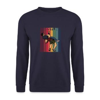 Wrestling Kampfsportler Kämpfer Wrestler Judo - Unisex Pullover - Navy - Vorne - Alina (178cm) & Michal (187cm)
