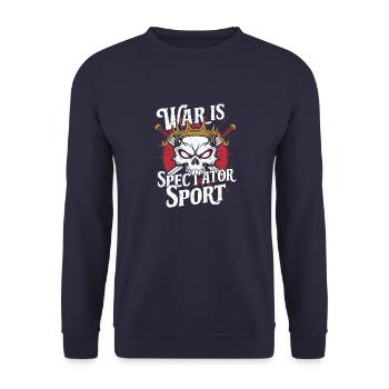 LA GUERRE EST UN SPORT DE SPECTACLE - Sweat-shirt Unisexe - marine - Devant - Alina (178cm) & Michal (187cm)