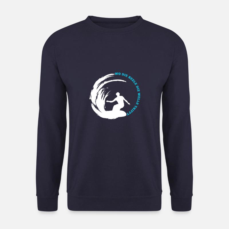 Wo die Seele die Welle trifft - Unisex Pullover - Navy