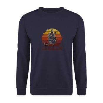 Australien Reise Urlaub Känguru Symbol Urlaub - Unisex Pullover - Navy - Vorne - Alina (178cm) & Michal (187cm)