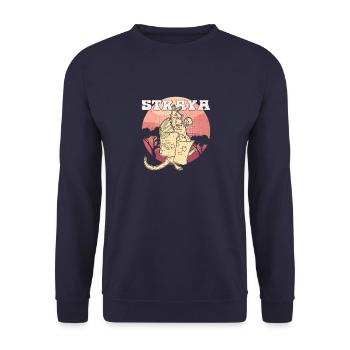 Australien G'day Känguru Souvenir Tiere Urlaub - Unisex Pullover - Navy - Vorne - Alina (178cm) & Michal (187cm)