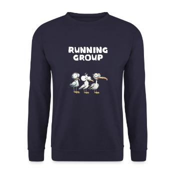 Jogging en couple - Sweat-shirt Unisexe - marine - Devant - Alina (178cm) & Michal (187cm)