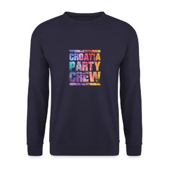 Croatia Party Crew Colorful - Unisex Sweatshirt - navy - Front - Alina (178cm) & Michal (187cm)