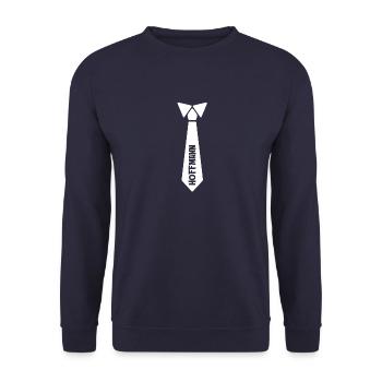 Hoffmann Tie Suit Family Wedding Gift - Unisex Sweatshirt - navy - Front - Alina (178cm) & Michal (187cm)