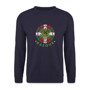 Spanien Euskal Herria Laubrur Basken Reisen - Unisex Pullover - Navy - Vorne - Alina (178cm) & Michal (187cm)