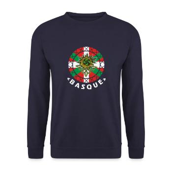 Spanien Euskal Herria Laubrur Basken Reisen - Unisex Pullover - Navy - Vorne - Alina (178cm) & Michal (187cm)