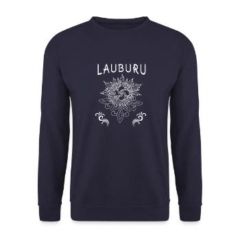 Euskal Herria Lauburu Basken Baskisch Land - Unisex Pullover - Navy - Vorne - Alina (178cm) & Michal (187cm)