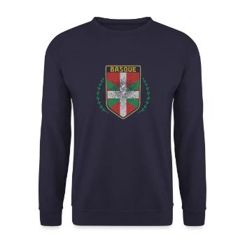 Basken Espana Patriotisch Euskal Herria Land - Unisex Pullover - Navy - Vorne - Alina (178cm) & Michal (187cm)