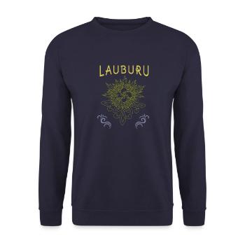 Euskal Herria Lauburu Basken Baskisch Land - Unisex Pullover - Navy - Vorne - Alina (178cm) & Michal (187cm)