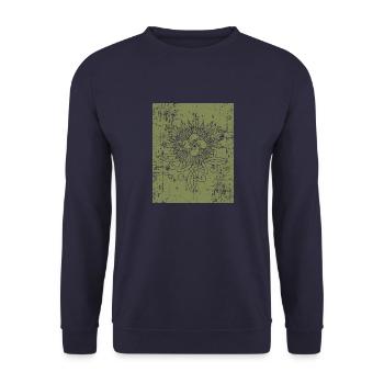Lauburu Euskal Herria Basken Aquitanier Land - Unisex Pullover - Navy - Vorne - Alina (178cm) & Michal (187cm)
