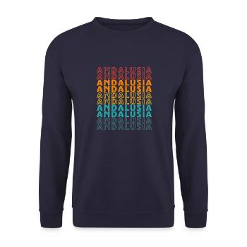 Spanien Sevilla Andalusien Iberische Flagge - Unisex Pullover - Navy - Vorne - Alina (178cm) & Michal (187cm)