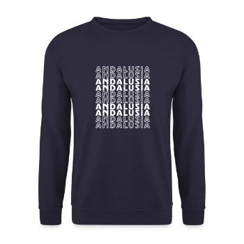 Spanien Sevilla Andalusien Iberische Flagge - Unisex Pullover - Navy - Vorne - Alina (178cm) & Michal (187cm)
