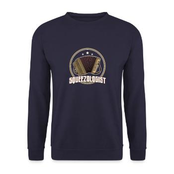 Musik Hobby Akkordeon Volksmusik Klavier - Unisex Pullover - Navy - Vorne - Alina (178cm) & Michal (187cm)
