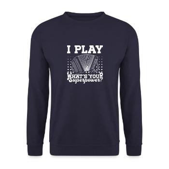 Musiker Musik Akkordeon Volksmusik Akkordeon - Unisex Pullover - Navy - Vorne - Alina (178cm) & Michal (187cm)