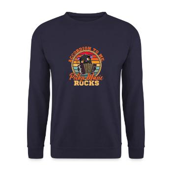Akkordeonist Akkordeon Musik Musiker Hobby - Unisex Pullover - Navy - Vorne - Alina (178cm) & Michal (187cm)