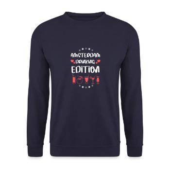 Équipe de boisson d’Amsterdam - Sweat-shirt Unisexe - marine - Devant - Alina (178cm) & Michal (187cm)