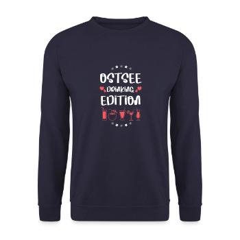 Ostsee Drinking Team - Unisex Pullover - Navy - Vorne - Alina (178cm) & Michal (187cm)
