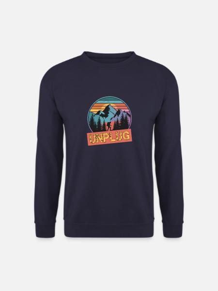 Wandern Wanderung Berge Unplug - Unisex Pullover - Navy