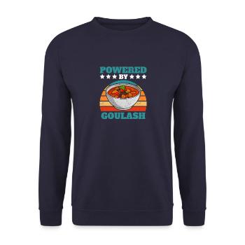 Gulasch Suppe Ungarn Rezept Rindfleisch Koch - Unisex Pullover - Navy - Vorne - Alina (178cm) & Michal (187cm)