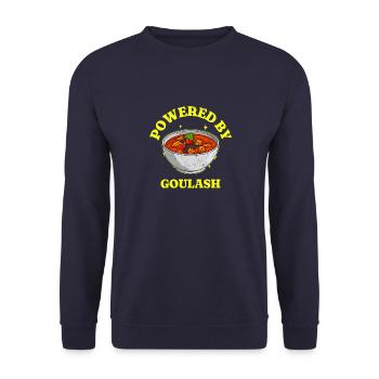 Gulasch National Gerischt Ungarn Eintopf - Unisex Pullover - Navy - Vorne - Alina (178cm) & Michal (187cm)