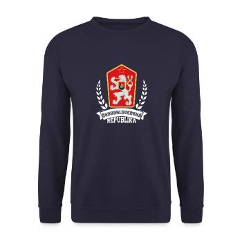 Europa Tschechoslowakei Geschichte National - Unisex Pullover - Navy - Vorne - Alina (178cm) & Michal (187cm)