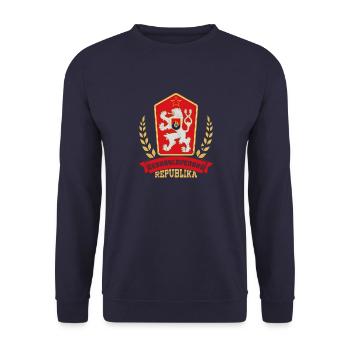 Europa Tschechoslowakei Geschichte National - Unisex Pullover - Navy - Vorne - Alina (178cm) & Michal (187cm)