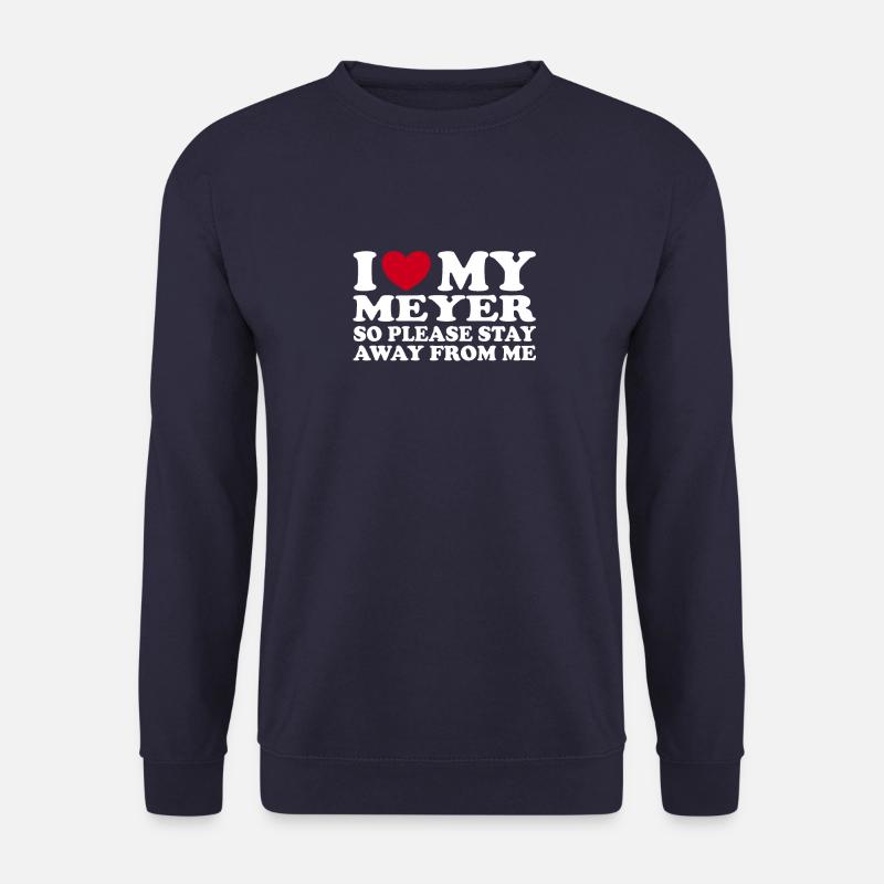Ich Liebe Meyer Herz Familienname Geschenk - Unisex Pullover - Navy