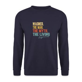 Wagner Legendary Icon The Living Legend - Unisex Sweatshirt - navy - Front - Alina (178cm) & Michal (187cm)