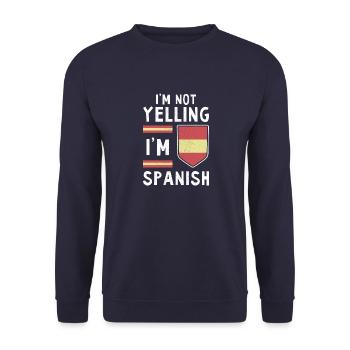 Espana Herkunft Spanien Flagge Reise Spanisch - Unisex Pullover - Navy - Vorne - Alina (178cm) & Michal (187cm)