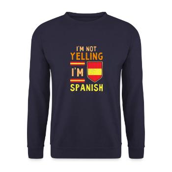 Espana Herkunft Spanien Flagge Reise Spanisch - Unisex Pullover - Navy - Vorne - Alina (178cm) & Michal (187cm)