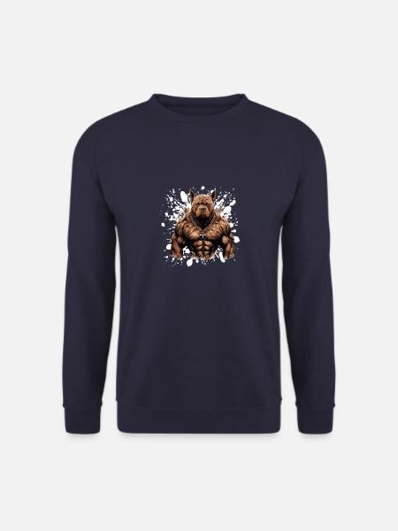Dog Pit Muscles Bodybuilding Beast - Unisex Sweatshirt - navy